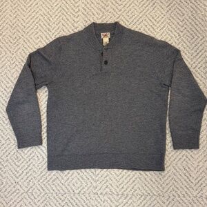 100% Merino Wool Gray LL Bean Sweater